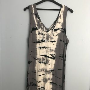 Gray and White Tye Dye Dress - Large